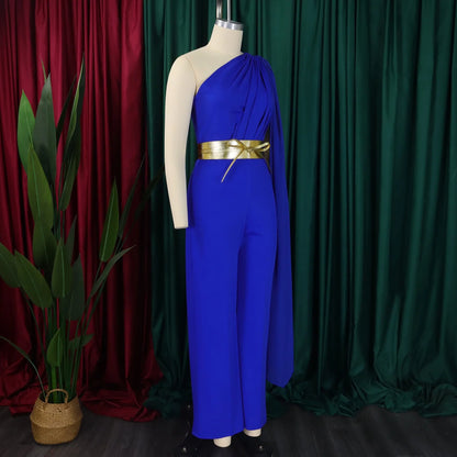 Chic high waisted jumpsuit with hollow out decorations, designed for a sophisticated look in solid colour, perfect for parties.
