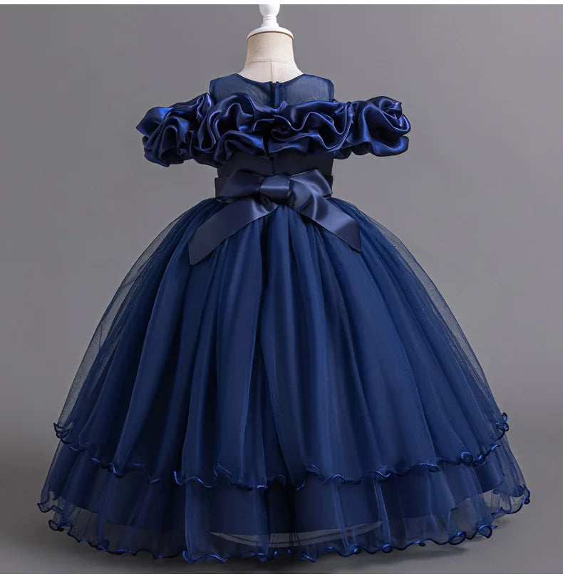 Beautifully crafted embroidered dress with pearls, embodying elegance and style for young girls.