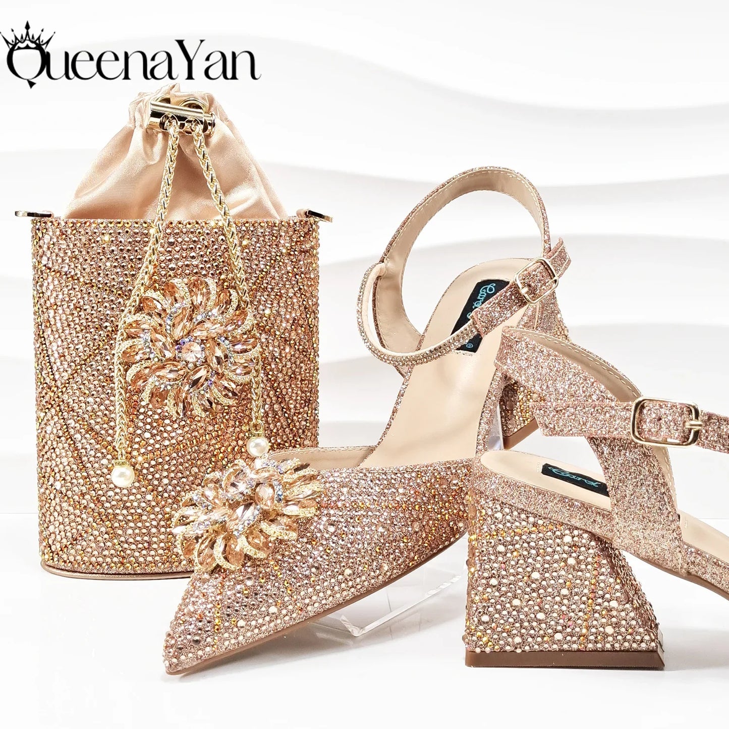 Chic pointed toe pumps for women, embodying luxury and comfort for special events, highlighted by a stunning crystal fashion element.