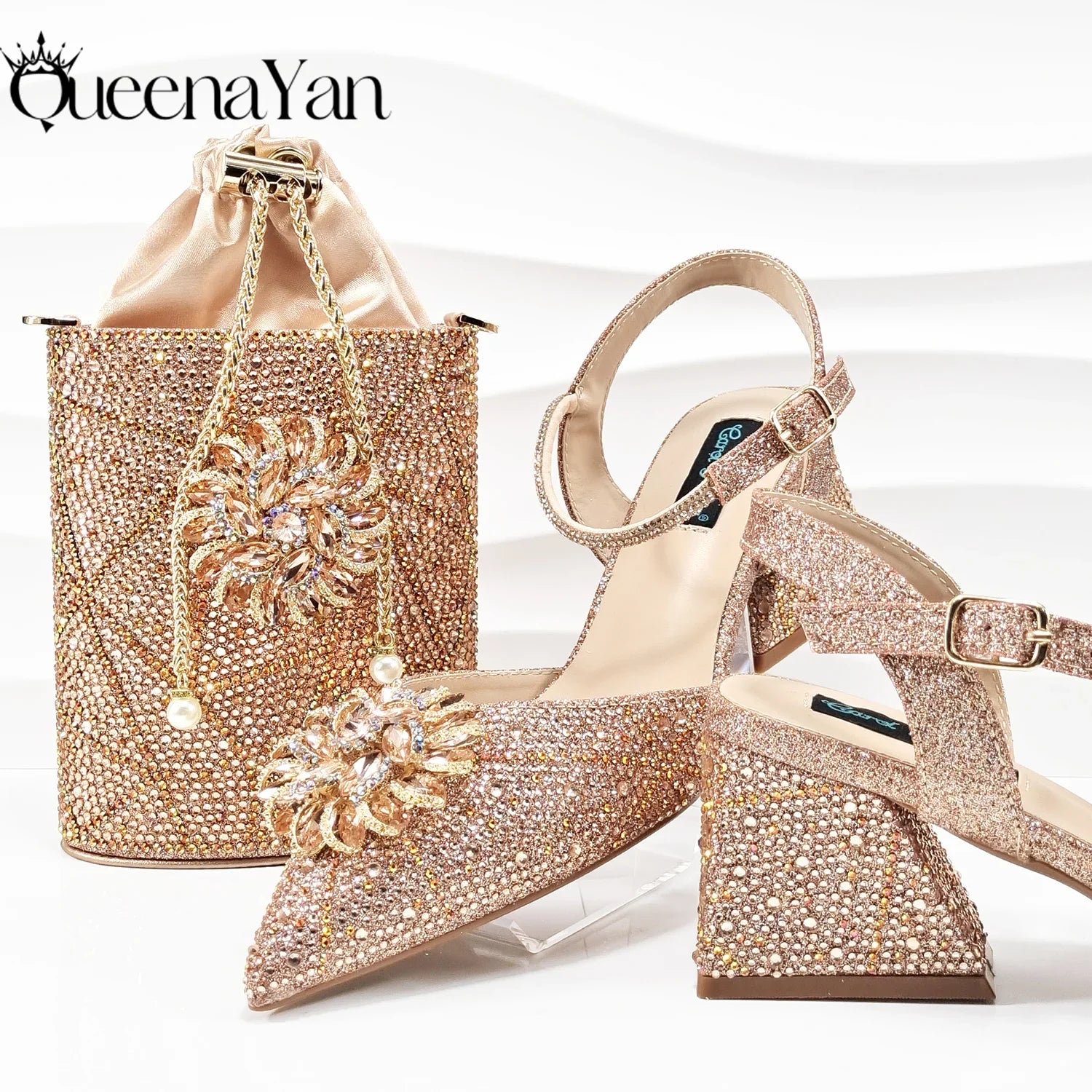 Chic pointed toe pumps for women, embodying luxury and comfort for special events, highlighted by a stunning crystal fashion element.