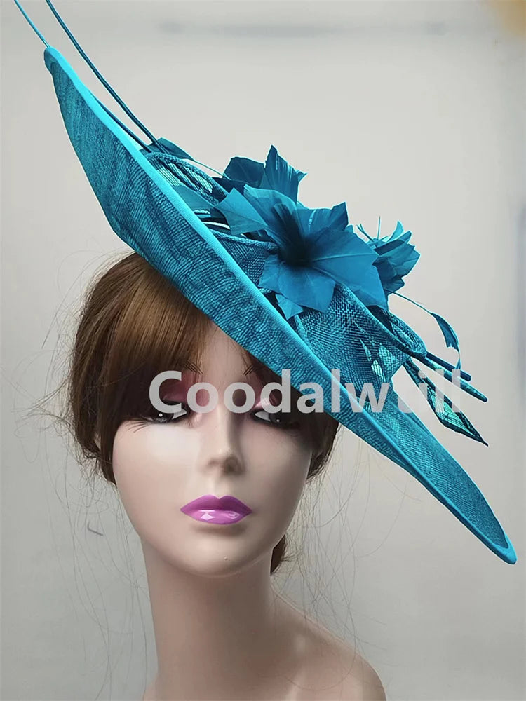 Upscale linen fascinators for women, perfect for enhancing any outfit at formal events including weddings and garden parties.