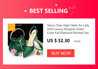 Matching black handbag set with metal handle and long shoulder strap, stylish accessory for Venus Chan high heels.