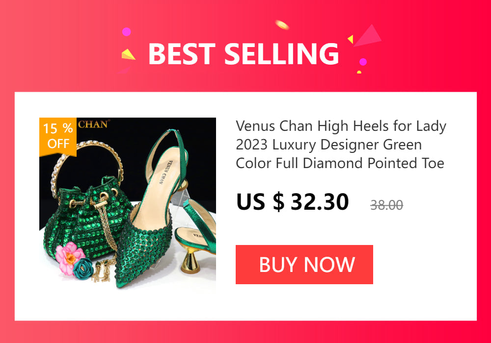 Luxurious Venus Chan women’s pointed toe black heels embellished with a sparkling rhinestone chain, ideal for evening parties.