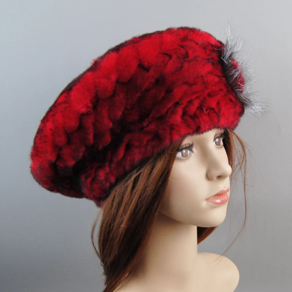 Fashionable winter accessories for women, including a sophisticated knit scarf and a plush faux fur hat, ideal for warmth and style.