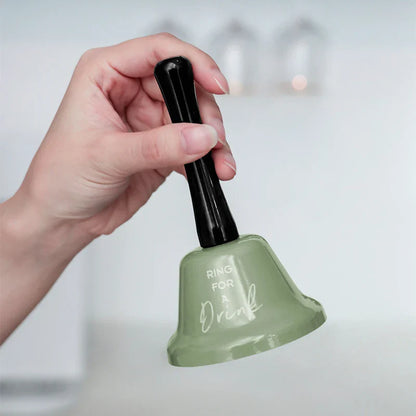 Elegant BespritGift hand bell design glass beer mug, 400ml capacity, perfect for men and beer enthusiasts.