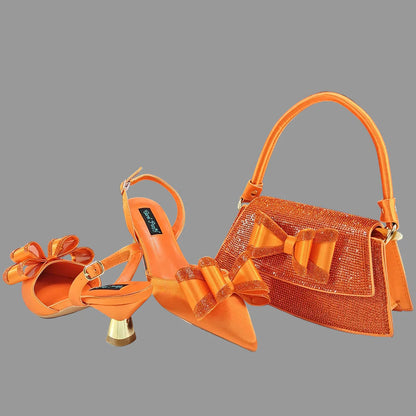 Stylish women's pumps with high hoof heels and pointed toe, crafted from quality satin material for a refined look.