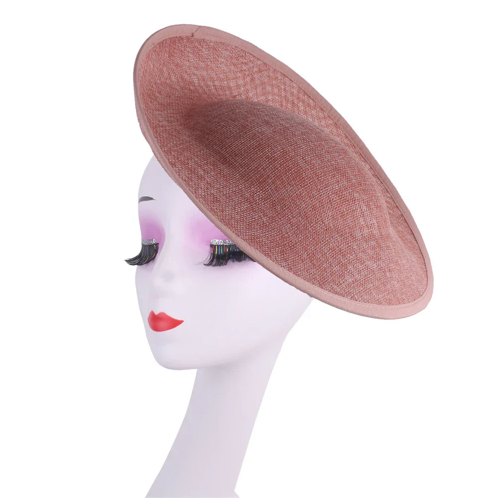 30CM round fascinator base for women, perfect for creating elegant DIY hair accessories and millinery hats for weddings and formal events.