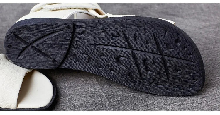 Elegant Birkuir Women Sandals with Pleated Design, Crafted from High-Quality Genuine Leather for Stylish Casual Wear.