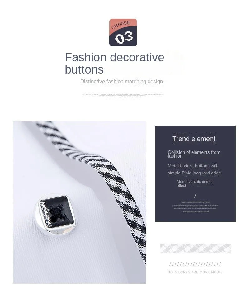 Close-up view of the luxurious cotton fabric of the Men's Slim Fit White Dress Shirt, showcasing its fine broadcloth texture.