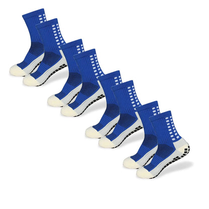 Chic and durable men's mid-calf sports socks in a set of four, exquisite design suitable for both football and casual yoga workouts.