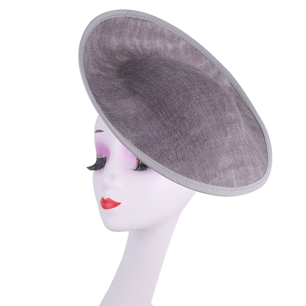 Chic 30CM hat base designed for women, suitable for customising party hats and formal millinery creations.