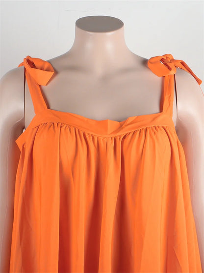 Fashion-forward Wmstar Plus Size Maxi Dress in bold red, crafted from quality polyester, designed for comfort and style for confident women.