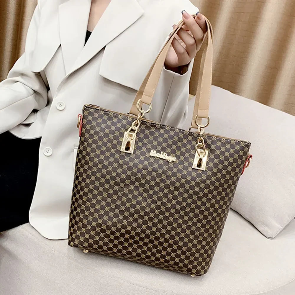 Collection of KISMIS Luxury Tote Bags featuring various prints and designs, emphasising luxury and functionality.