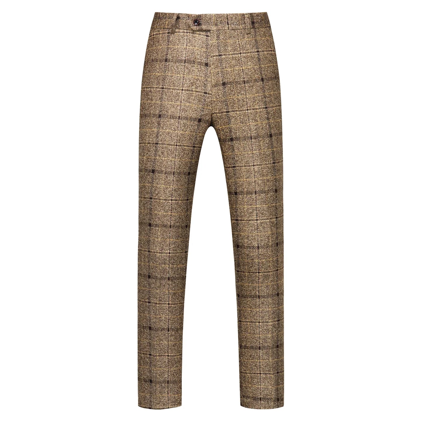 Sophisticated ensemble of men's trousers and vest from the one button suit set, designed for elegant wedding attire.