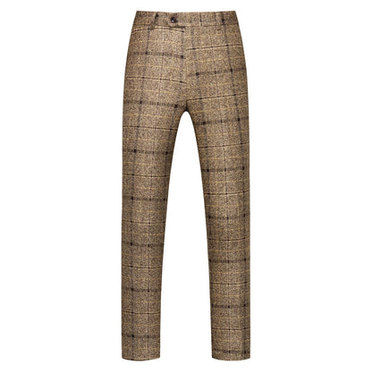 Sophisticated ensemble of men's trousers and vest from the one button suit set, designed for elegant wedding attire.