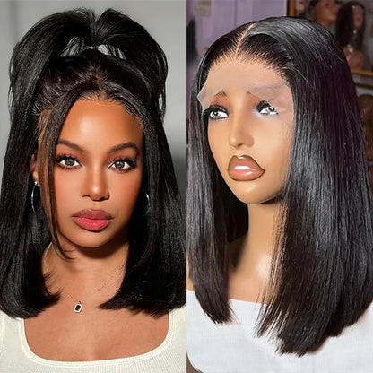 Versatile 210 Density Short Bob Wig, ideal for sophisticated occasions, crafted from luxurious Remy human hair.