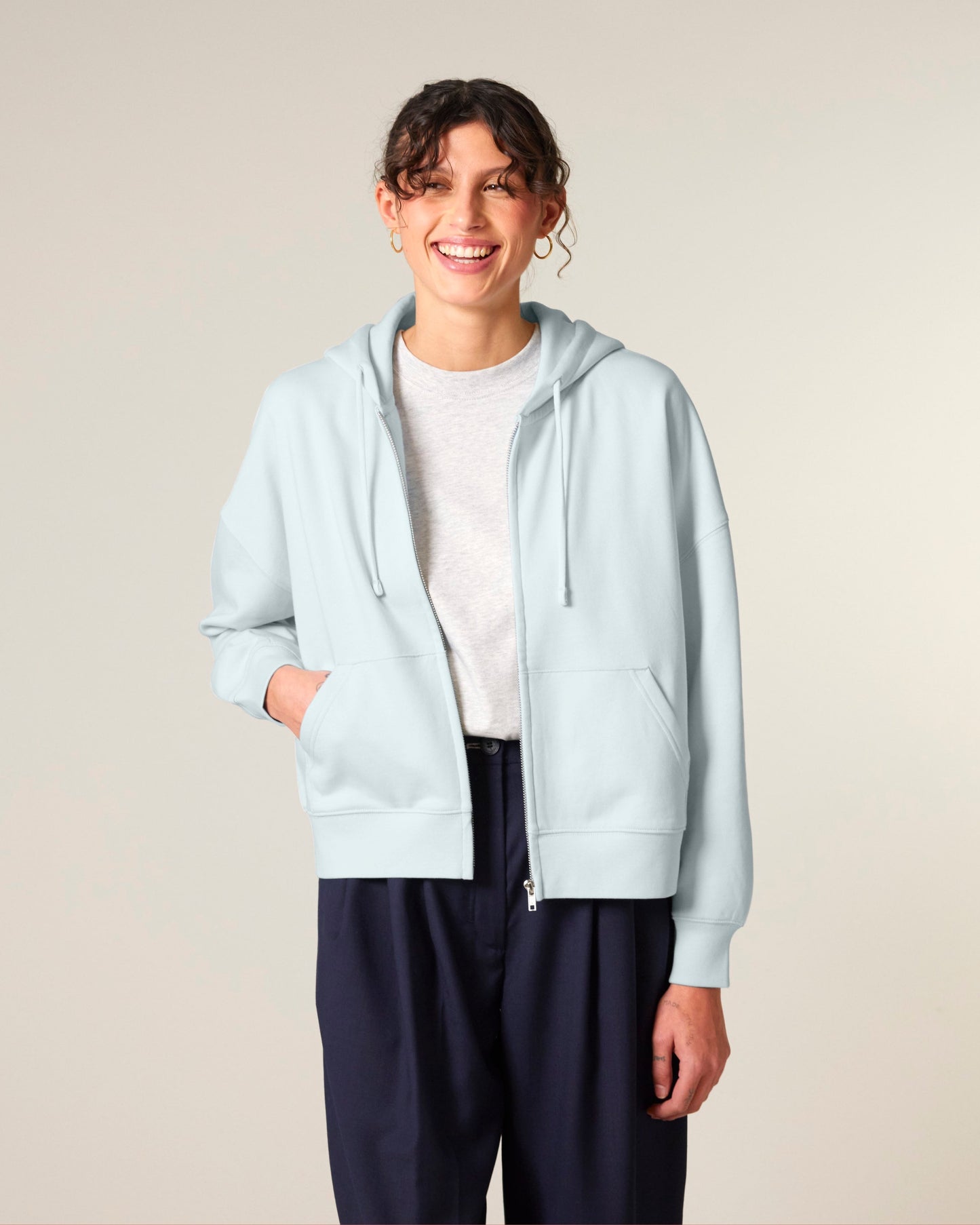 Detailed view of the lined interior of a luxury organic cotton hoodie, emphasizing warmth, structure, and comfort for a sophisticated wardrobe.