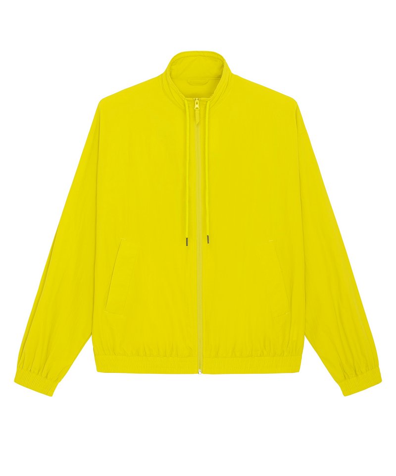 Fashion-forward unisex tracksuit top made from recycled nylon, epitomizing luxury in both sports and casual wear.