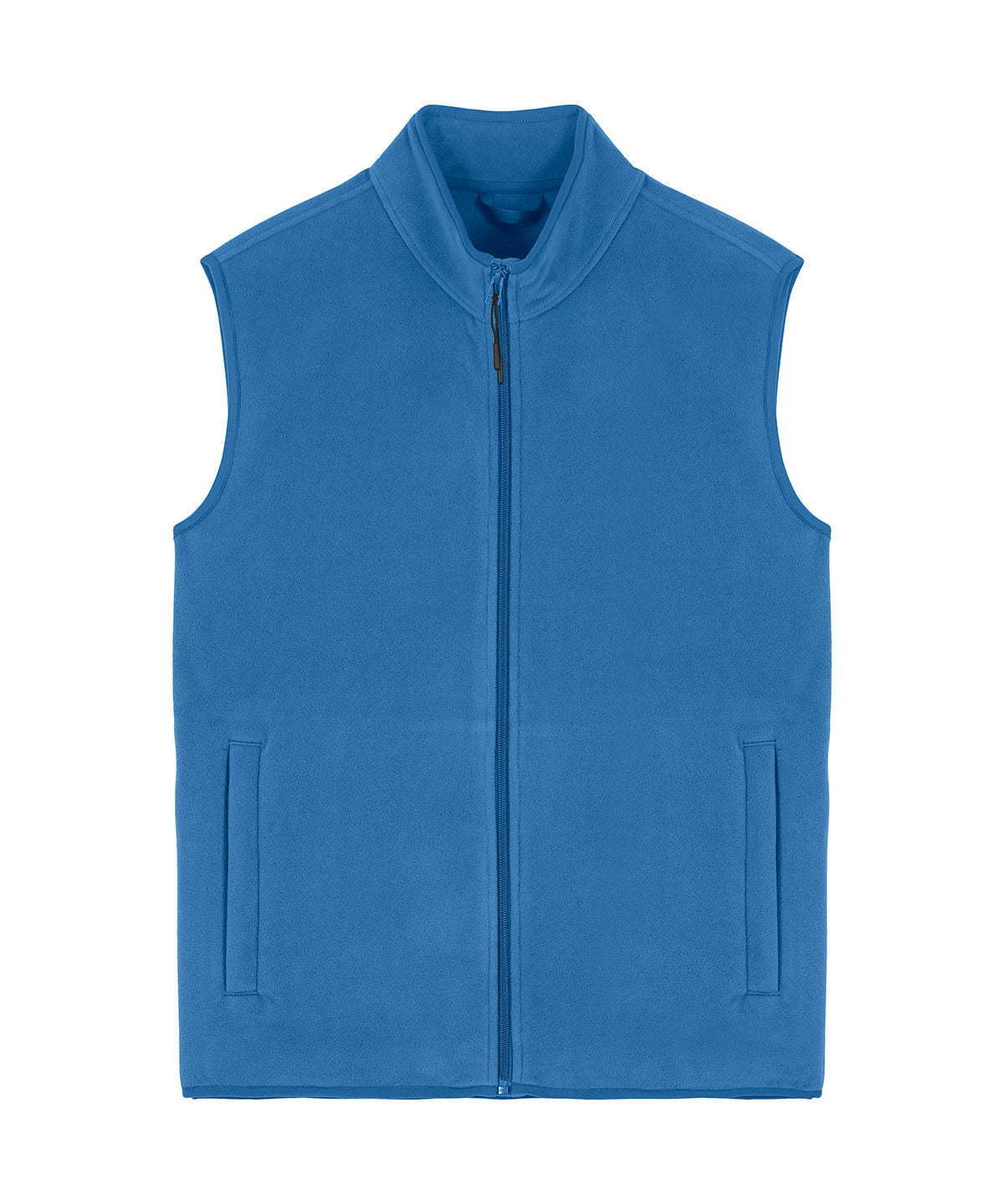 Chic design of the men's recycled fleece bodywarmer, offering warmth and style for modern men who value sustainability.