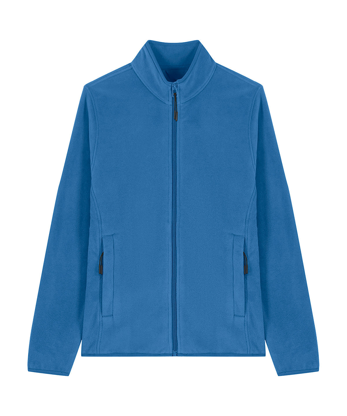 Chic women's fleece layering piece crafted from eco-conscious recycled polyester, merging comfort with luxury style.