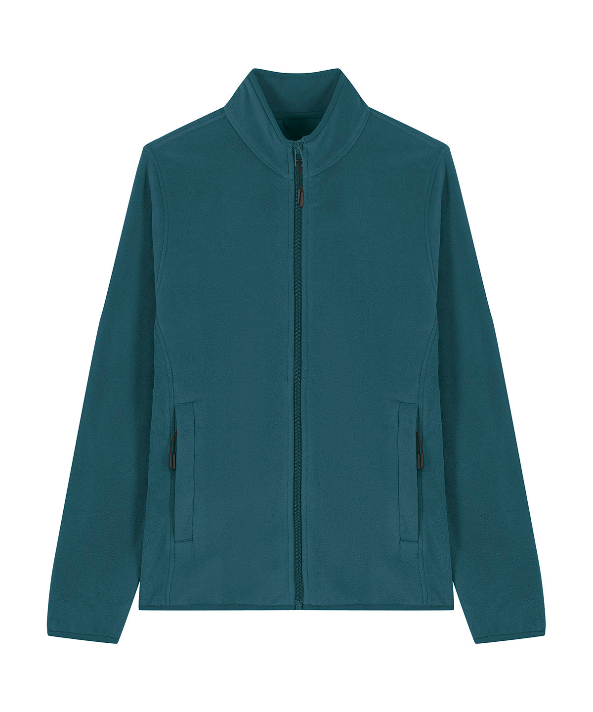 Premium quality women's fleece jacket, sustainably made to offer warmth and elegance in a refined silhouette.