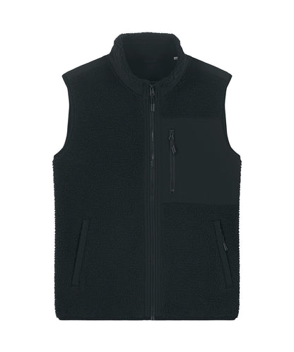 Luxurious unisex recycled sherpa fleece bodywarmer by Earth Wardrobe, perfect for eco-conscious adventures.