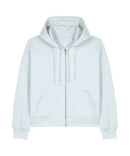 Close-up of the fabric texture of the Luxury Organic Cotton Dropped Shoulder Zipped Hoodie, highlighting the premium 300 GSM fleece material, softness and warmth perfect for layering.