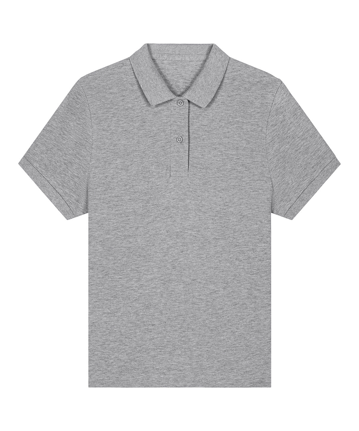 Chic organic cotton polo shirt for women, featuring a luxe look and available in multiple stylish hues.