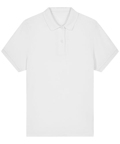 Elegant women’s lightweight polo shirt made from 100% organic cotton, showcasing a stylish fit in a vibrant coral hue.