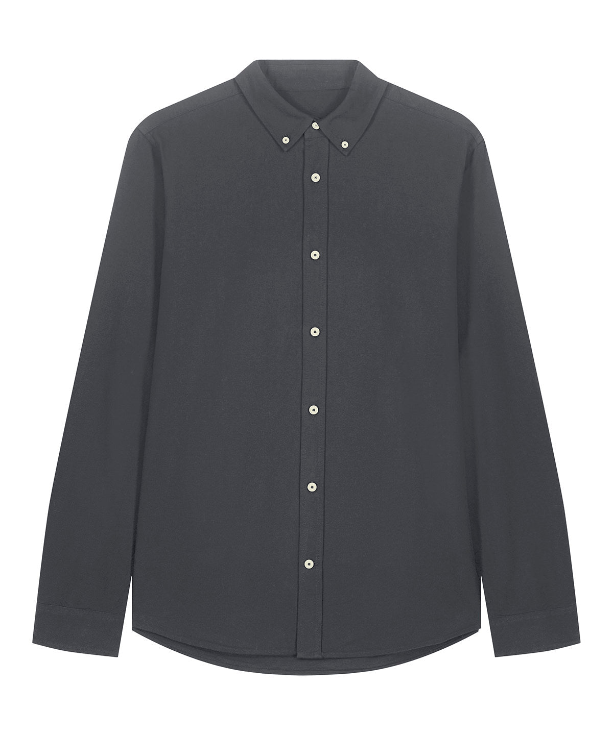 Elegant men's organic cotton Oxford long sleeve shirt in classic fit, showcasing a refined style and breathable fabric.