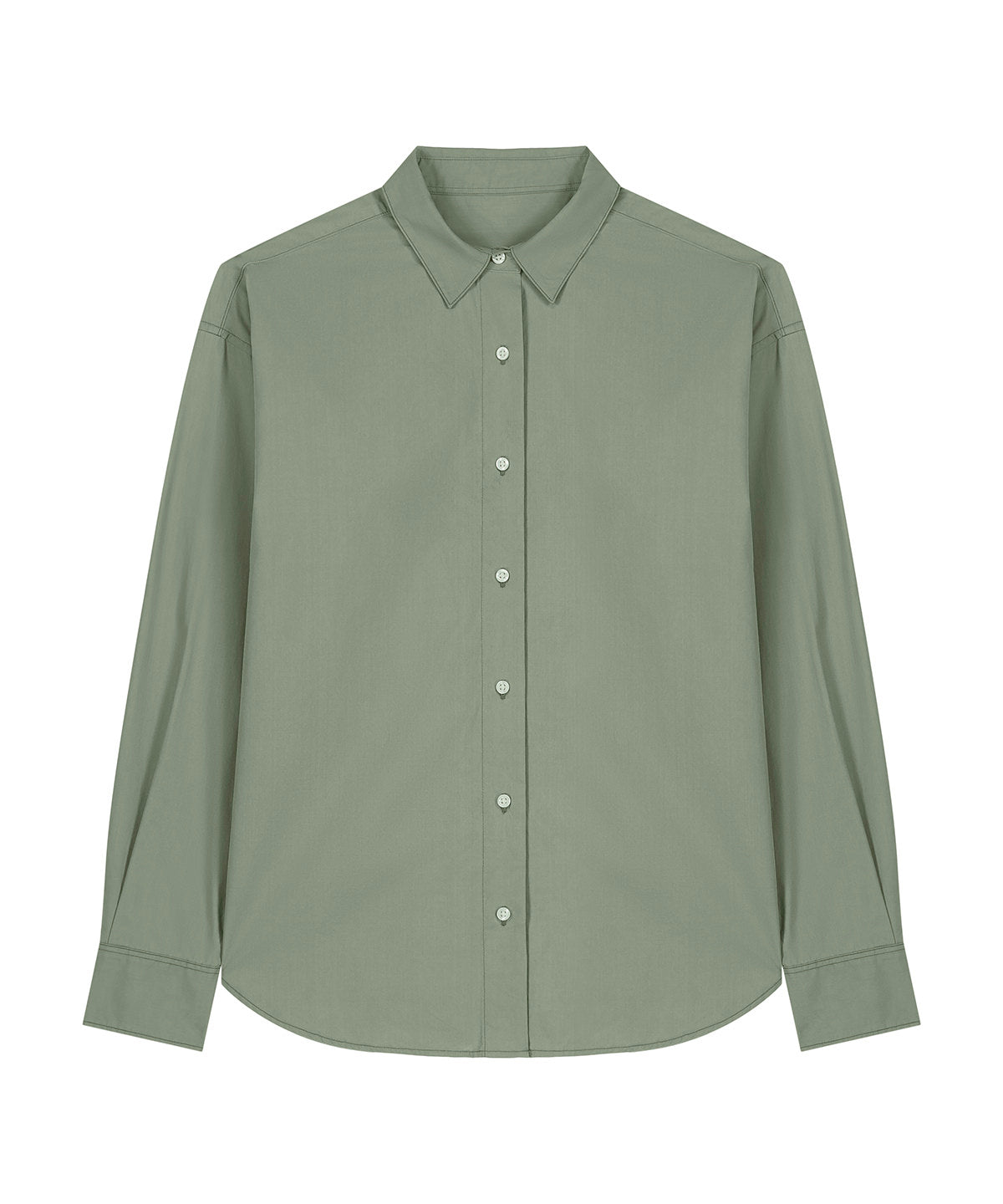 Men's organic cotton long sleeve shirt in a sophisticated setting, emphasizing its versatility for both formal and casual occasions.