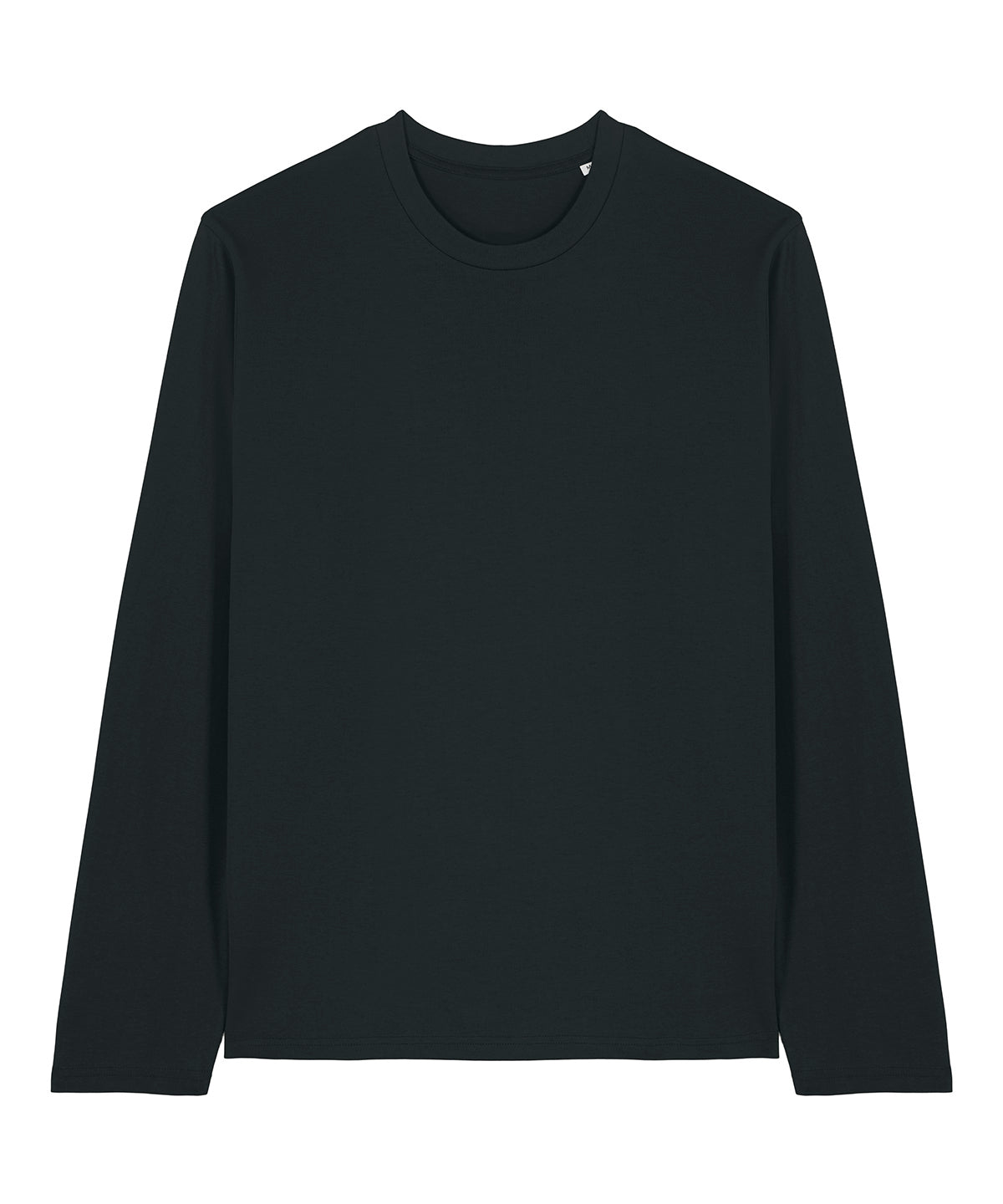 Luxury organic cotton long sleeve t-shirt for men in medium fit, emphasising comfort and style.