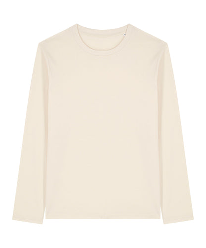 Stylish Medium Fit Luxury Organic Cotton Long Sleeve T-Shirt for Men, perfect for layering under a blazer.