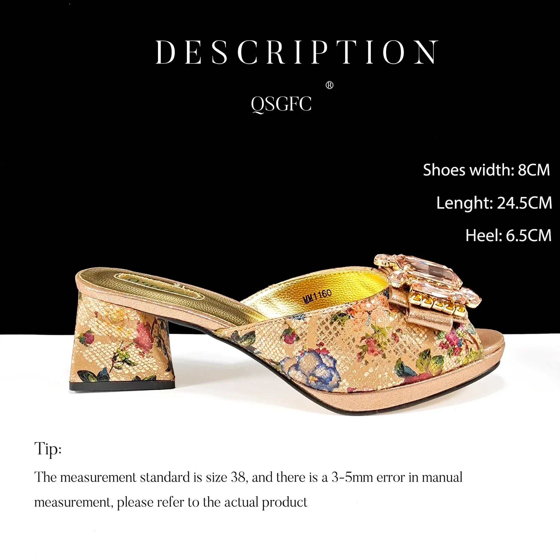 Stylish matching rose gold handbag designed to complement QSGFC high heel sandals, ideal for formal occasions.