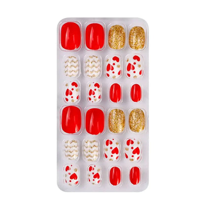 Close-up view of luxurious acrylic false nails set for girls, showcasing delightful candy flower patterns, ideal for special gifts and personal pampering.