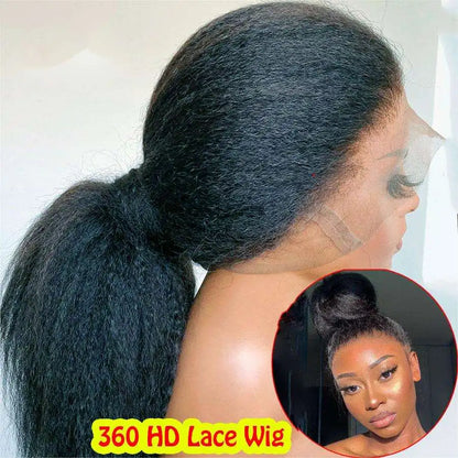 Exquisite Brazilian human hair wig with pre-plucked baby hairs and bleached knots for a seamless and authentic appearance.