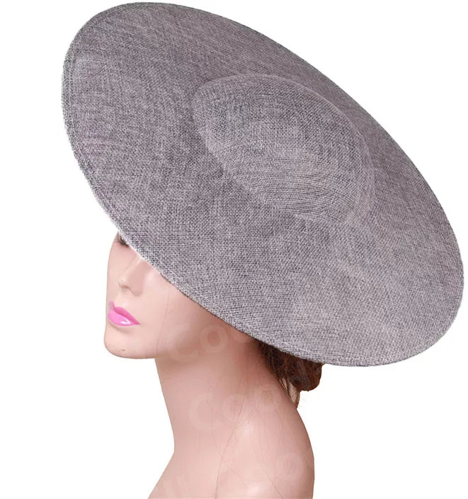 Luxurious polyester fascinators base, ideal for crafting fashionable hats and headpieces for church and race events.