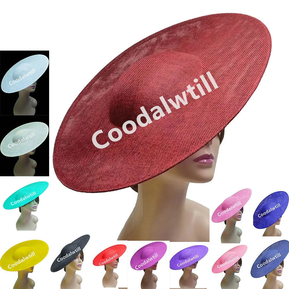 Sophisticated 40CM solid colour fascinator base for women, ideal for creating bespoke hair accessories for weddings and elegant events.