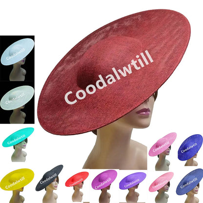 Sophisticated 40CM solid colour fascinator base for women, ideal for creating bespoke hair accessories for weddings and elegant events.