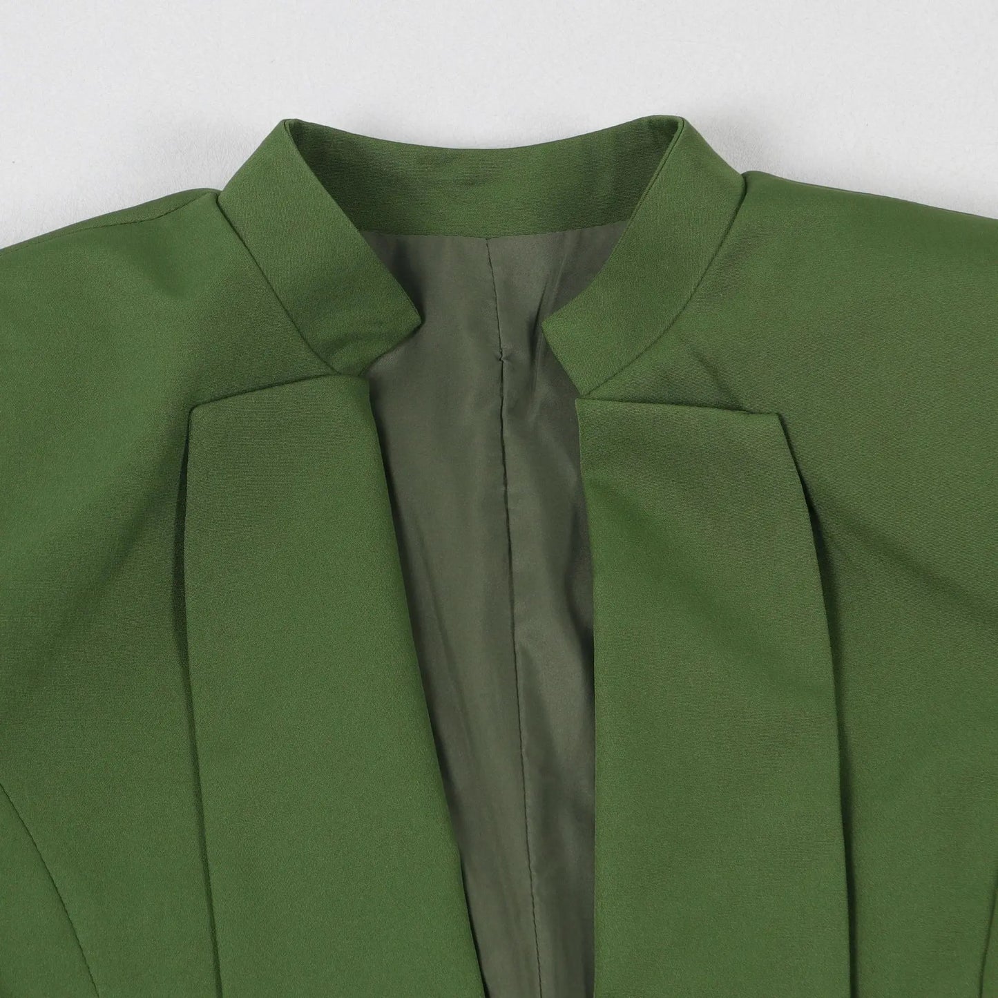 Luxurious full sleeve blazer coat designed for women, showcasing a tailored fit and elegant high-waisted wide leg pants.