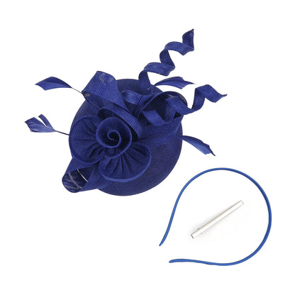 Chic wedding fascinator hat for women, elegantly designed for various festive occasions, crafted from high-quality linen for an exquisite finish.