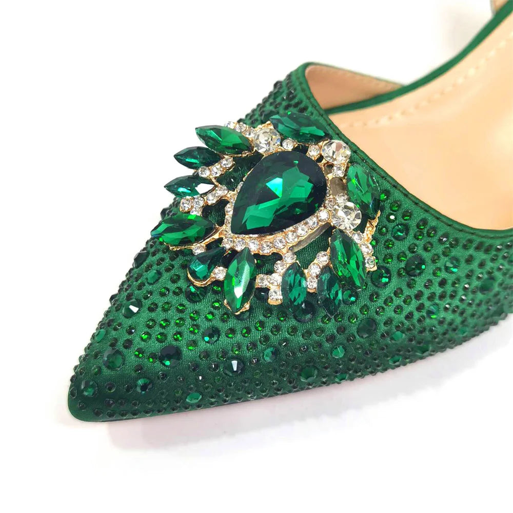 Luxurious elegant Italian low heels for women in a sophisticated pointed toe design, accompanied by a stylish slingback option, perfect for parties.