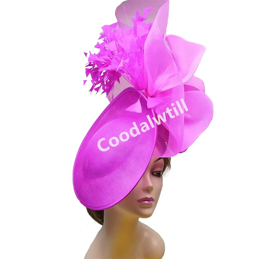Exquisite black and white fascinator hat featuring a large flower embellishment, perfect for women attending elegant events like weddings and parties.