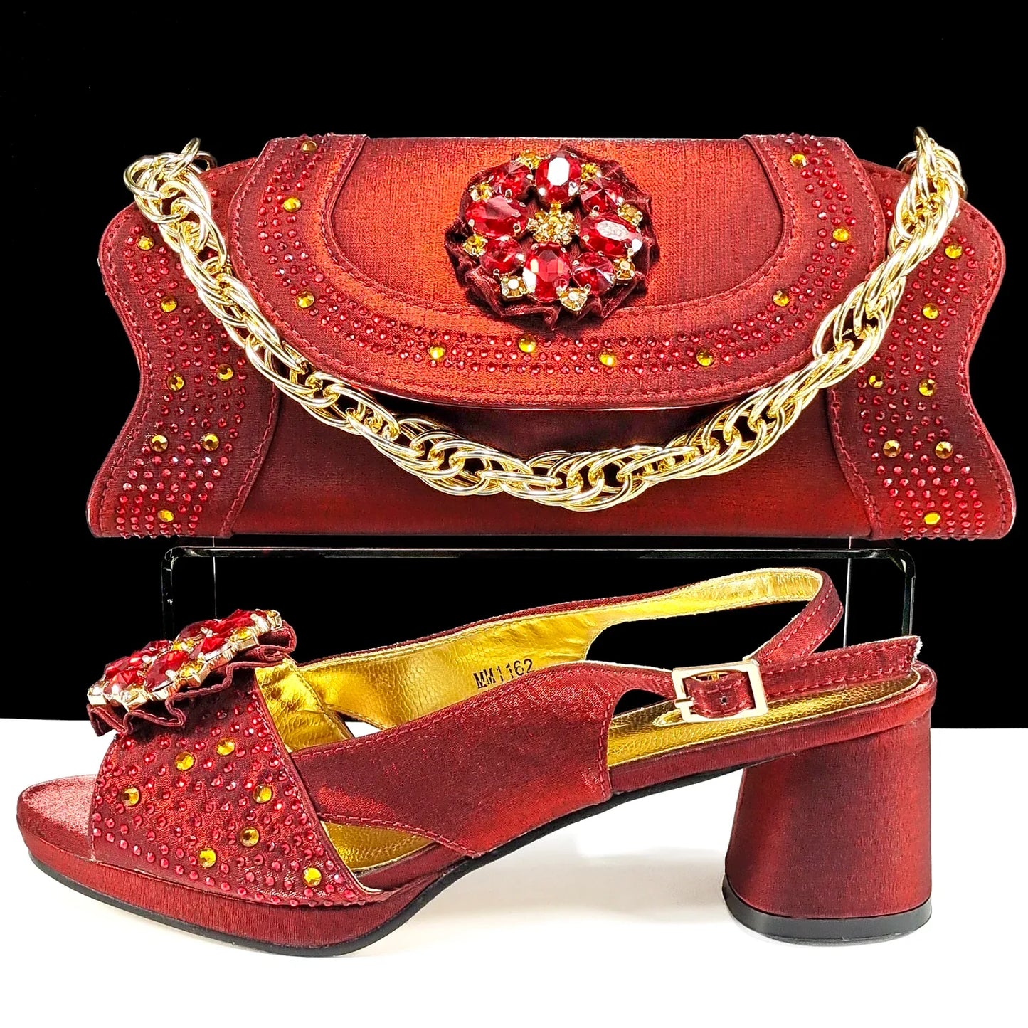 Luxurious women's shoes in size 38-43 with a high round heel, ideal for weddings and formal gatherings.