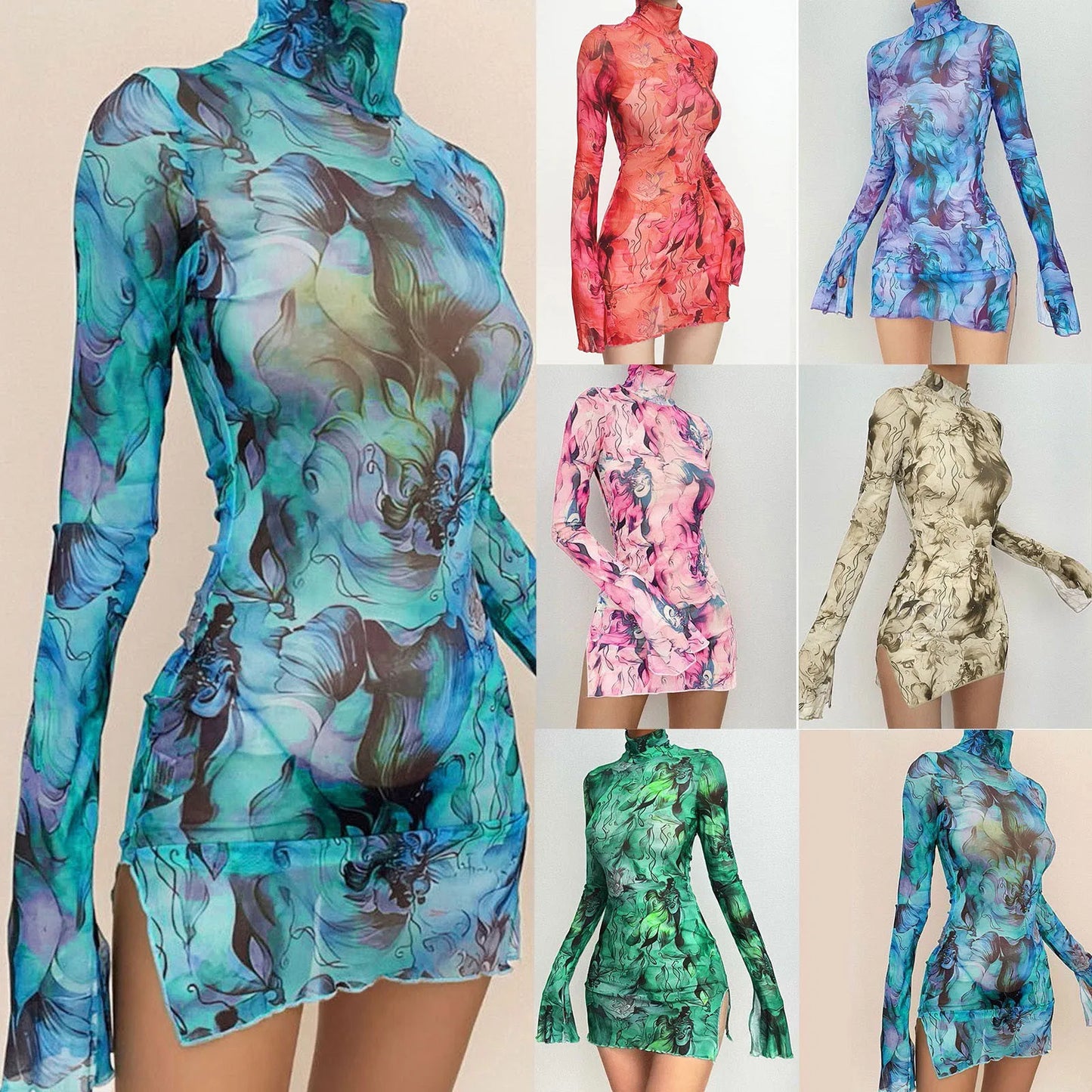 Sophisticated round neck detail of a luxurious plus size A-line dress, combining comfort and elegance for casual wear.