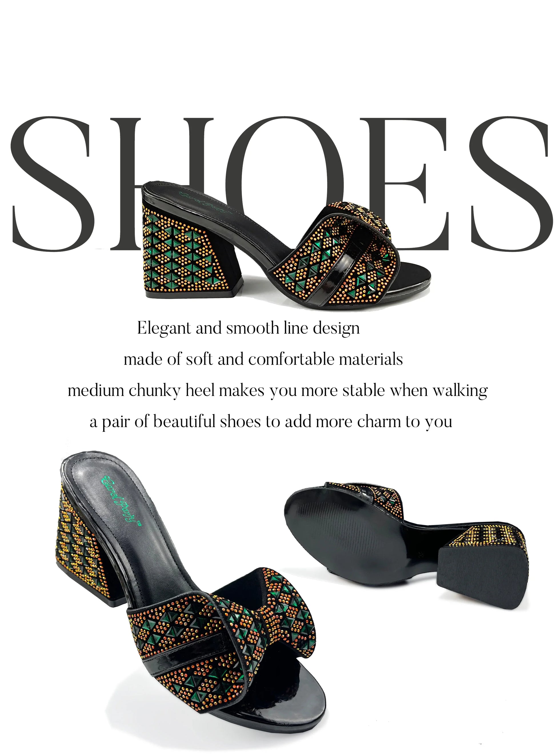 Luxury fuchsia Italian high heels with rhinestone accents from QSGFC, elegantly designed peep toe pumps for women in sizes 38-43.