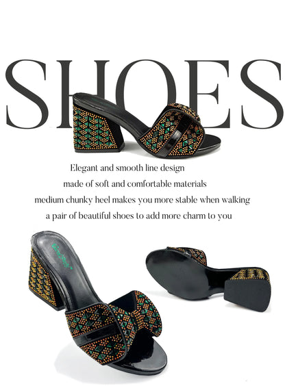 Luxury fuchsia Italian high heels with rhinestone accents from QSGFC, elegantly designed peep toe pumps for women in sizes 38-43.