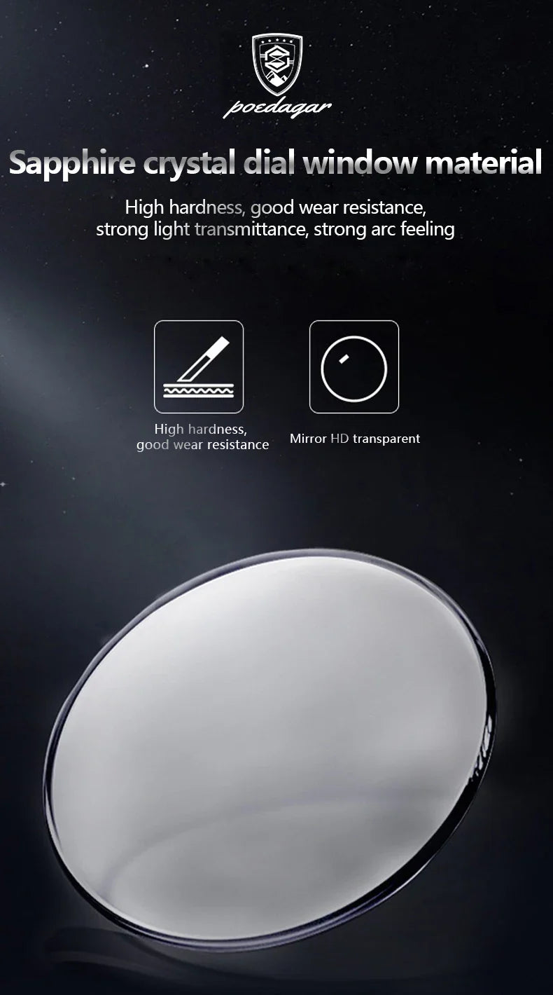 Luxury Luminous Chronograph Men's Sports Watch showcased on a stylish background, highlighting its waterproof stainless steel design and 44mm round dial.