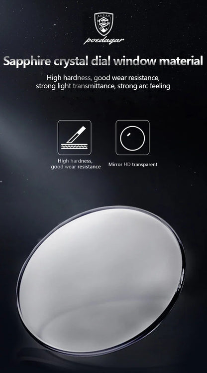 Luxury Luminous Chronograph Men's Sports Watch showcased on a stylish background, highlighting its waterproof stainless steel design and 44mm round dial.