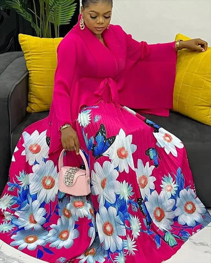 EGRM Luxury Plus Size 2-Piece Set in a flattering A-line silhouette, showcasing versatility for office wear and social events with its timeless design.